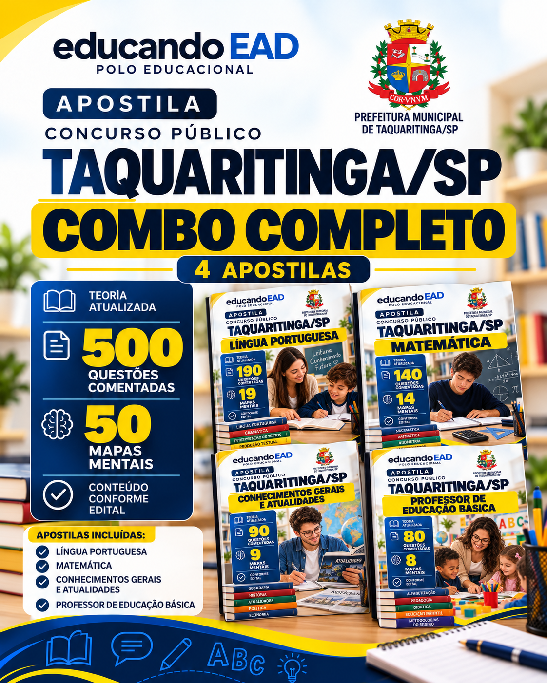 Combo Educação Básica PEB I Taquaritinga/SP