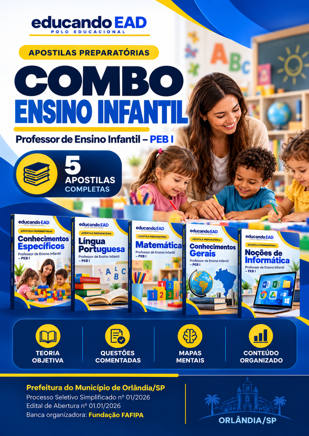 Combo Ensino Infantil PEB I - Orlandia/SP